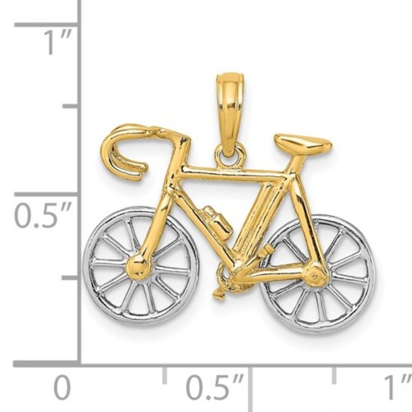 14k Gold 3D Ten Speed Bicycle, Movable Tires